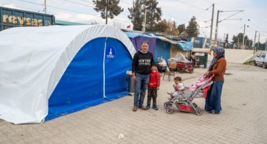 Büyükşehir ekipleri Kahramanmaraş’a 142 sobalı çadır kurdu