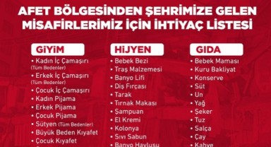 Efes Selçuk Belediyesi’nden kente gelen depremzedelere destek