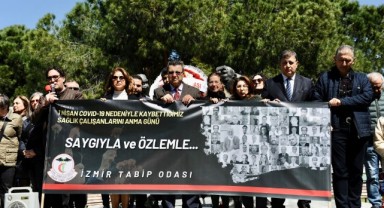 Pandemide yaşamını yitiren sağlık çalışanları Karşıyaka'da anıldı!