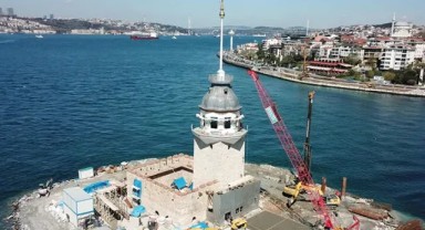 Etrafındaki iskeleler kalktı, Kız Kulesi ortaya çıktı!