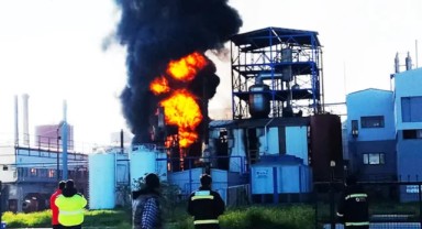 Kırklareli'nde kimya ve entegre atık tesisinde yangın! 