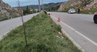 Bariyerler sonu oldu... Motosikletinin acı sonu!