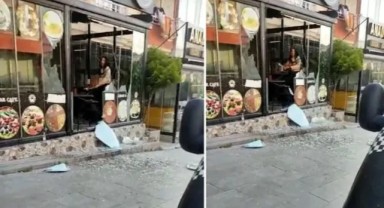 Esenyurt'ta lokantayı basan kadın ortalığı birbirine kattı