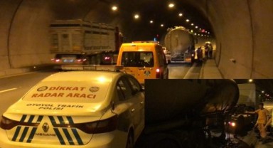 İzmir Aydın Otoyolu’ndaki Selatin Tüneli’nde tanker yangını!