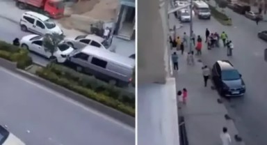 Kavgayı izlerken kazaya neden oldu!