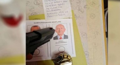 Silah ve bombayla oy kabinine girdi!