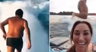 Bu da öldüren Tiktok akımı... Tekneden atlama