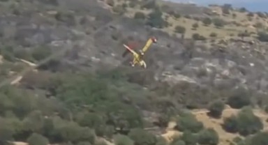 Eğriboz Adası'nda yangın söndürme uçağı düştü
