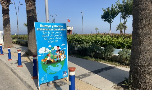 Temiz bir çevre için yere atma, çöpe at