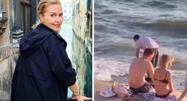 Didem Uzel'den denizde namaz şovu yapan kişiye tepki