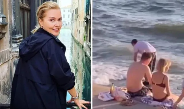 Didem Uzel'den denizde namaz şovu yapan kişiye tepki
