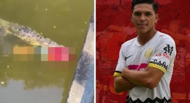 Serinlemek için nehre giren futbolcuyu timsah yedi