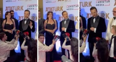 Aras Bulut İynemli'nin Atatürk galasındaki hareketleri sosyal medyayı salladı