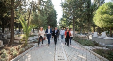 Işıkkent Mezarlığı’nda yağmur suyu hasadı başladı