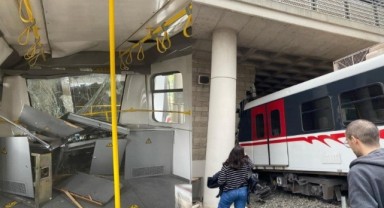 Akıl almaz kaza! İzmir'de metro duvara çarptı