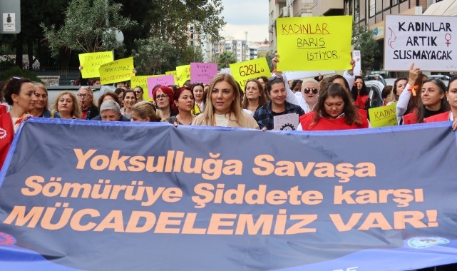 Kadınlar Bornova’dan ses yükseltti
