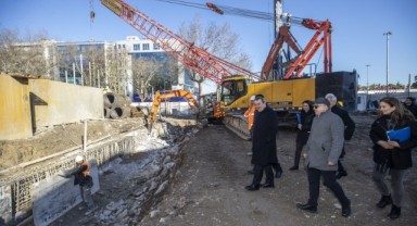 Başkan Batur’dan yeni bina alanında inceleme