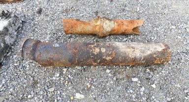 Kemeraltı’ndaki altyapı çalışmalarından asırlık su boruları çıktı