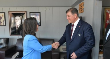 Başkan Tugay’dan Demokrat Partili rakibine nezaket ziyareti