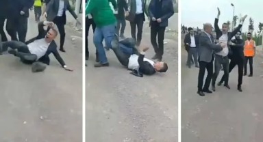 AKP'li meclis üyesi kendini yere atıp yuvarlandı, 'Bana saldırıyorlar' dedi