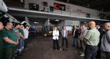 Başkan Mutlu’dan Temizlik İşleri personeline sabah vardiyası ziyareti
