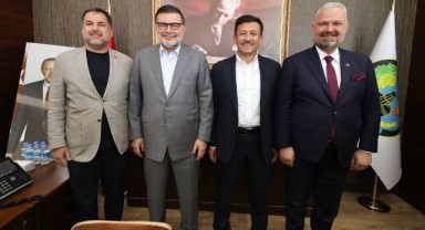 Başkan Pehlivan'a Dağ ve Saygılı'dan tebrik ziyareti