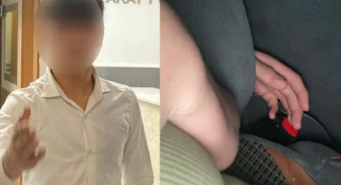 Mide bulandıran olay! Muavin, otobüste yolcuyu taciz etti...Taciz böyle görüntülendi