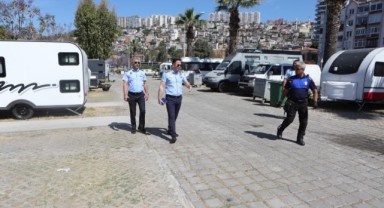 Bayraklı’da karavan işgaline zabıta engeli