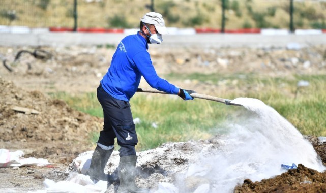 Kurban satış yerleri ilaçlanıyor