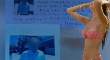 Okulun önünde iğrenç ilan: Bikini şartı