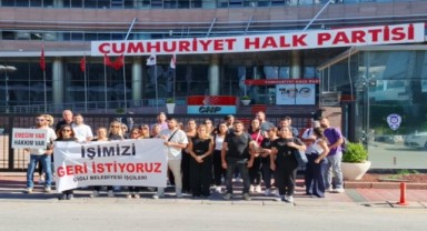 Çiğli'de işten çıkarılan işçiler CHP Genel Merkezi'nde