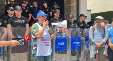 Eylem yapan emekçiler CHP il başkanlığına yürüdü: Sınırlayıcı yasaların arkasına sığınmayın