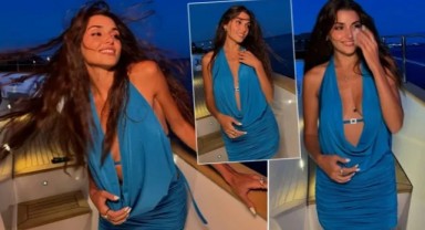 Hande Erçel'in Mikonos pozlarına beğeni yağdı