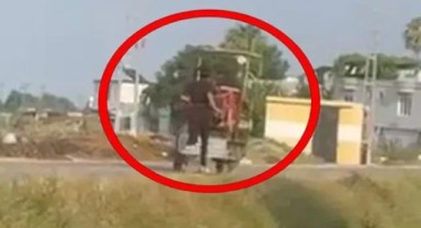 Vicdansız baba! 13 yaşındaki oğlunu motosiklete bağlayıp metrelerce koşturdu