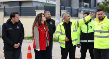 Başkan Denizli, Çakabey Mahallesi’ndeki yağmur suyu hattı çalışmalarını inceledi