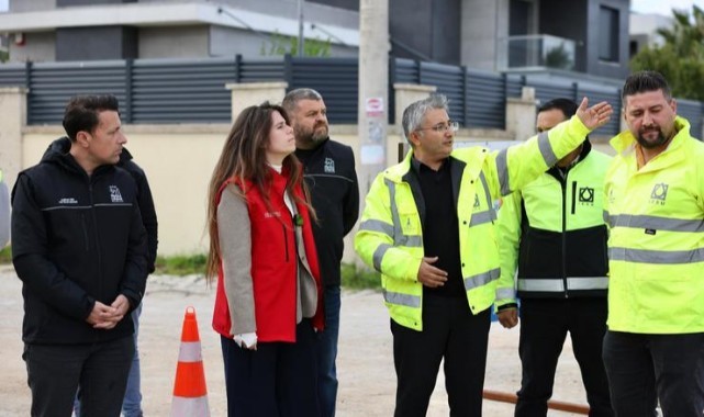 Başkan Denizli, Çakabey Mahallesi’ndeki yağmur suyu hattı çalışmalarını inceledi