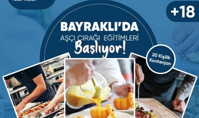 Bayraklı’da ücretsiz ‘aşçı çırağı’ eğitimi