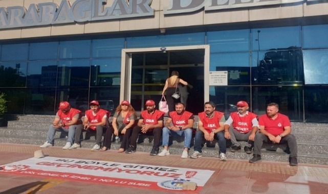 Karabağlar'da sendikadan oturma eylemi!