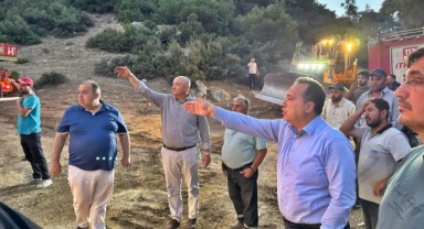 Başkan Dutlulu Yangın Bölgesinde İncelemelerde Bulundu