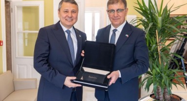 Başkan Tugay Kazakistan heyetini ağırladı
