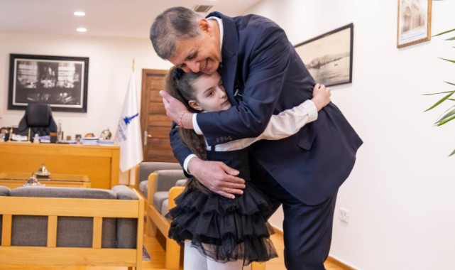 Başkanlık makamında gurur veren buluşma