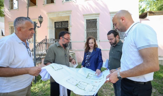 Latife Hanım Köşkü’nde restorasyon devam ediyor: Başkan Ünsal’dan yerinde inceleme
