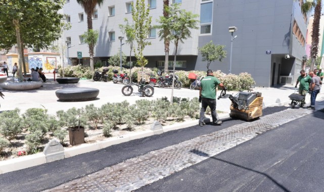 Alsancak sokakları yenilenmeye devam ediyor