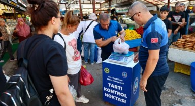 Buca pazarlarında güvenli alışveriş için tartı kontrolü